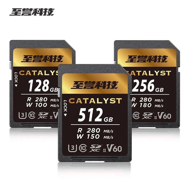 EXASCEND ī޶  ޸ ī, U3 V60 SD ī, UHS-II 4K C10 SDXC  ī, ִ 280 Mb/s, 128GB, 256GB, 512GB